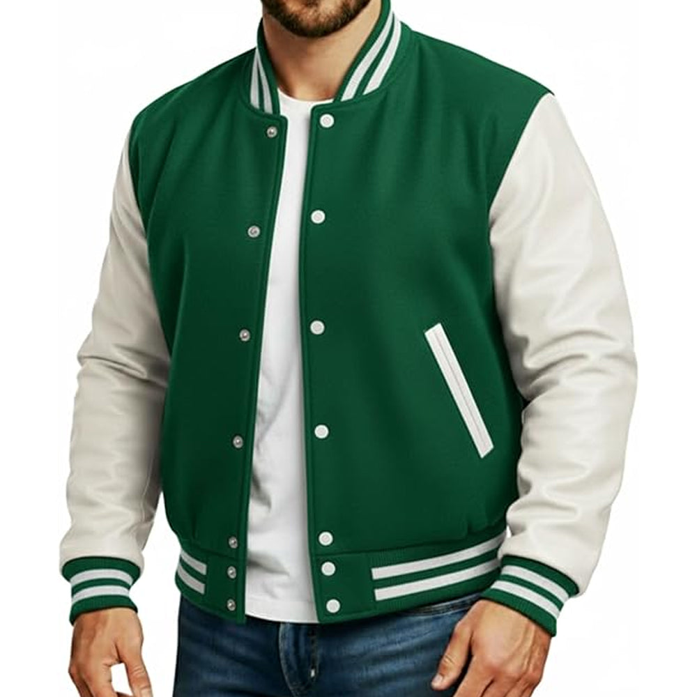 Modern Fit Men’s Letterman Baseball Jacket