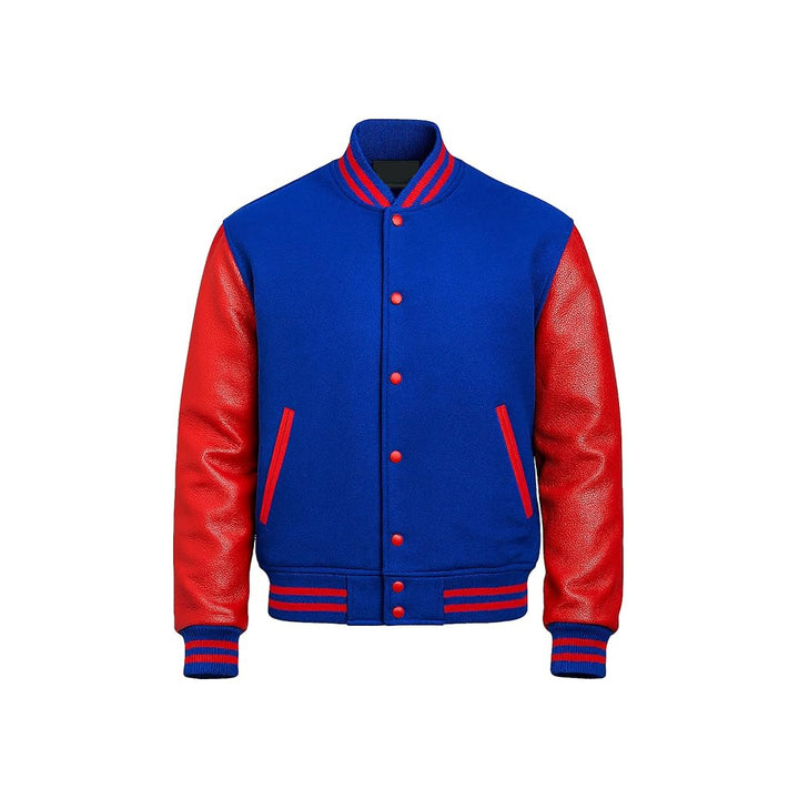 Classic Varsity Jacket with Premium Leather Sleeves