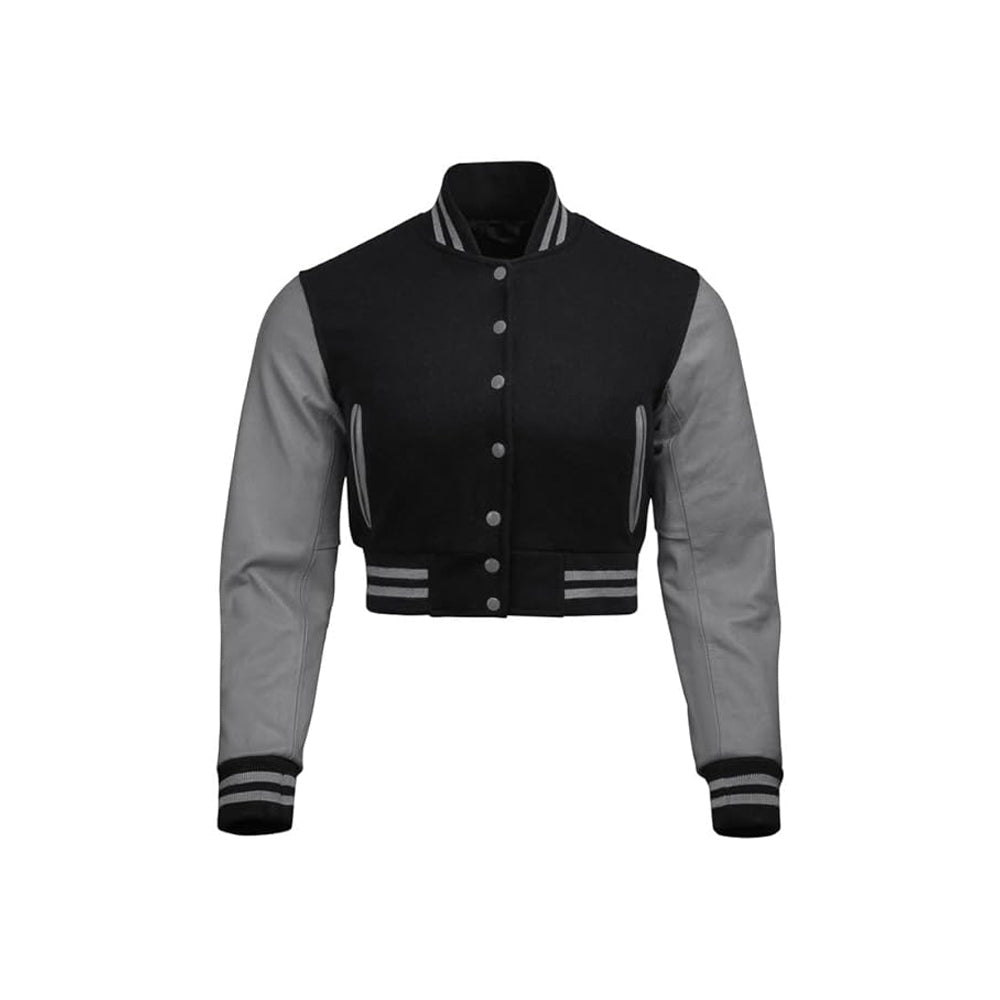 Sporty-Chic Women’s Bomber Jacket with Pockets