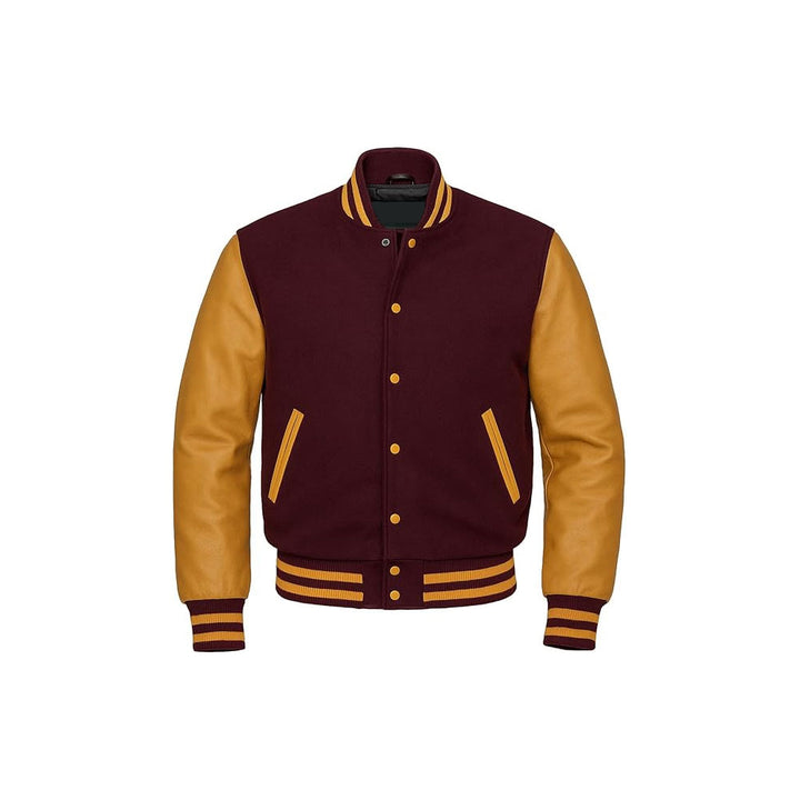 Iconic Campus Varsity Jacket with Real Leather Sleeves