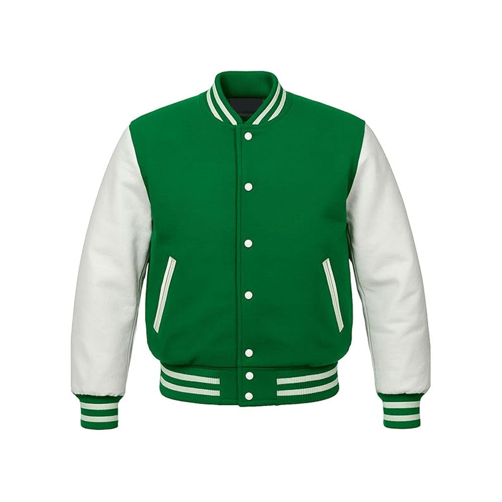 Premier Varsity Jacket with High-Quality Leather Sleeves