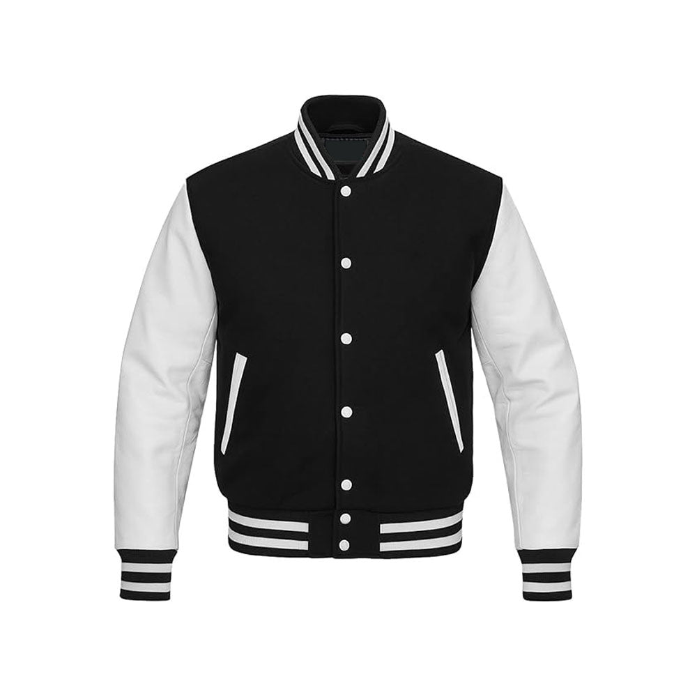 Custom Team Varsity Jacket with Real Leather Sleeves