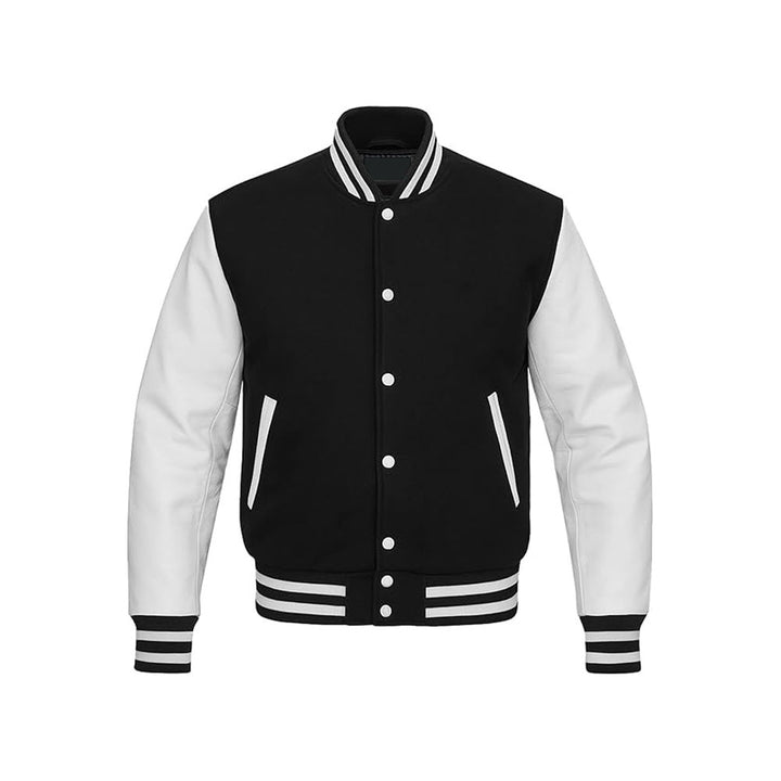 Custom Team Varsity Jacket with Real Leather Sleeves