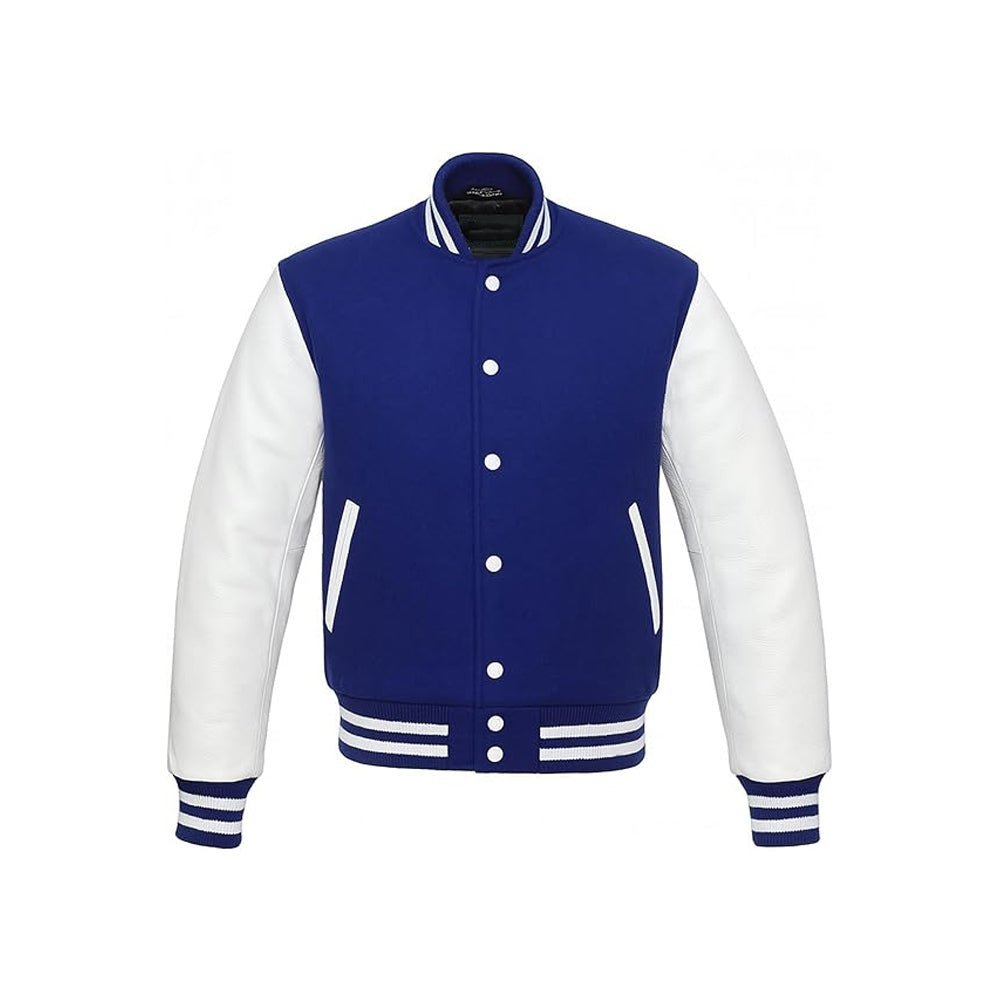 Heritage Varsity Jacket Featuring Genuine Leather Sleeves