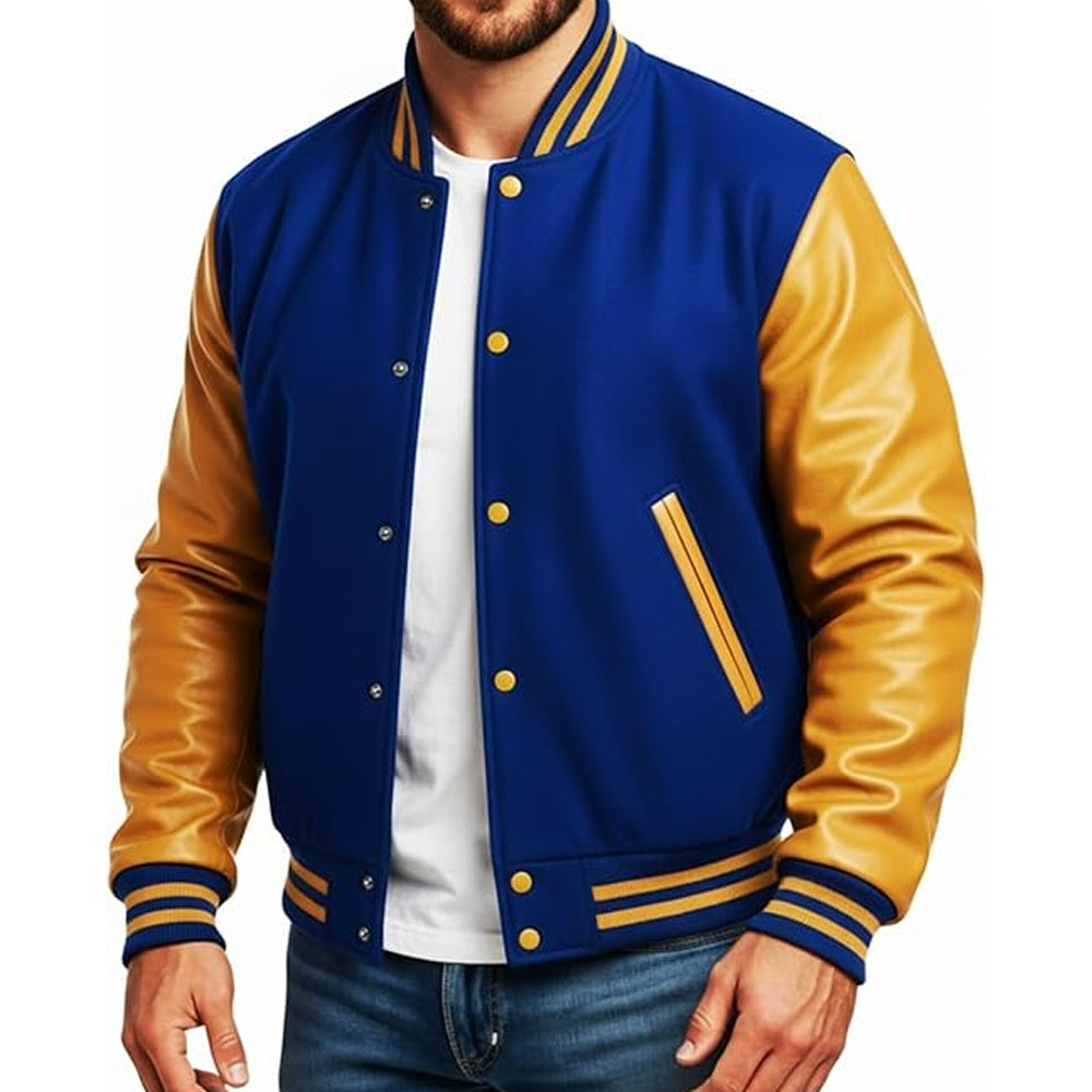 High-Quality Men’s Varsity Bomber Jacket