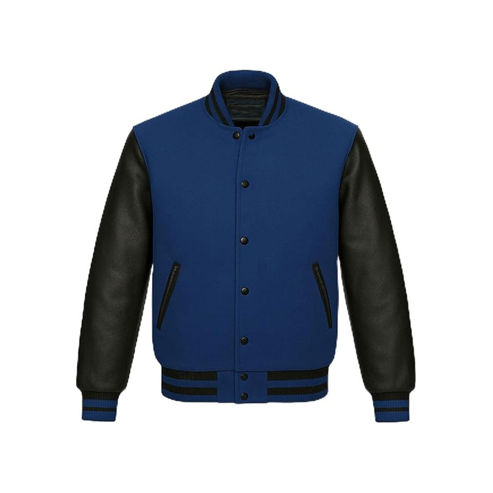 Retro College Jacket with Durable Leather Sleeves