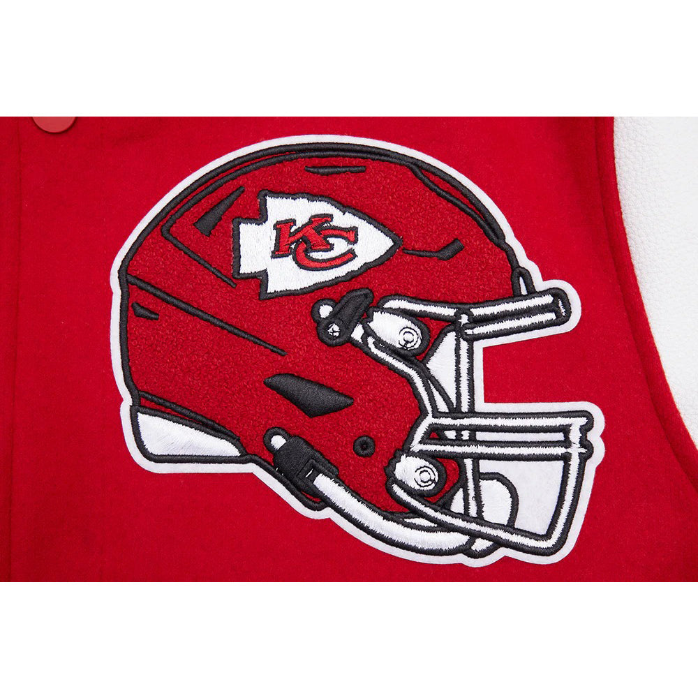 NFL KANSAS CITY CHIEFS MASHUP MEN'S RIB WOOL VARSITY JACKET