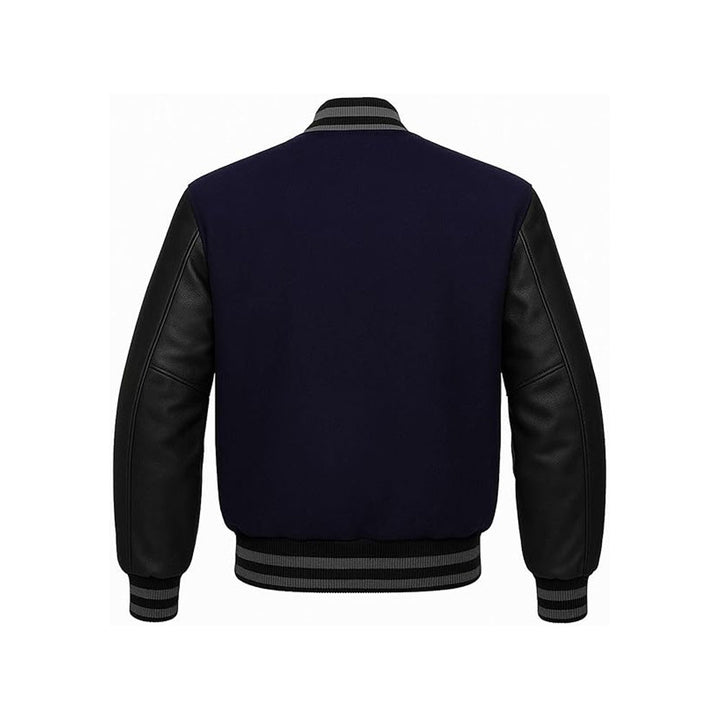 Authentic Letterman Jacket with Contrast Leather Sleeves