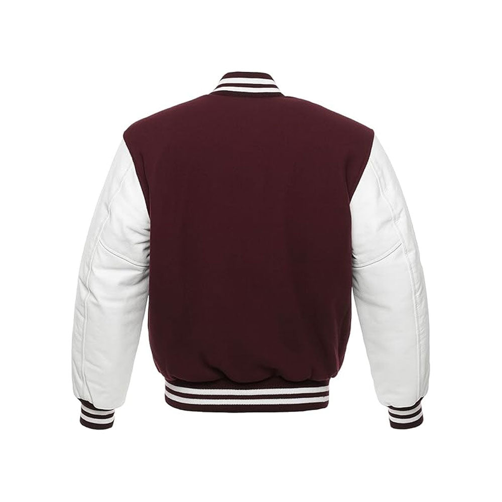 Pro-Team Style Varsity Jacket with Premium Leather Sleeves