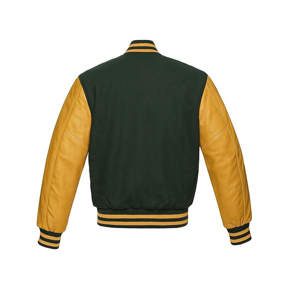 High-Quality Letterman Coat with Full Leather Sleeves