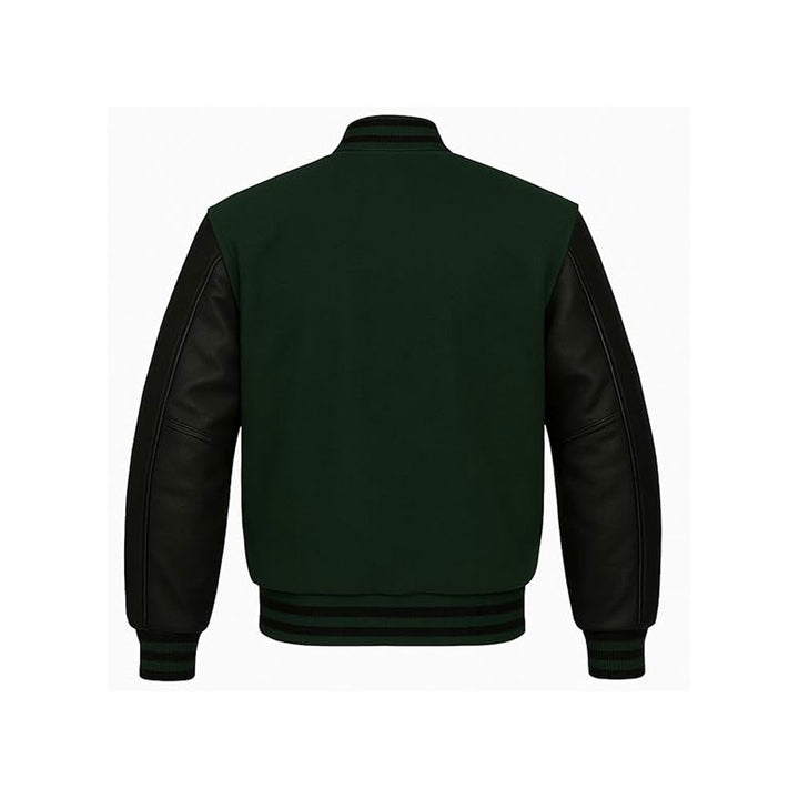 Urban Varsity Jacket Featuring Soft-Touch Leather Sleeves