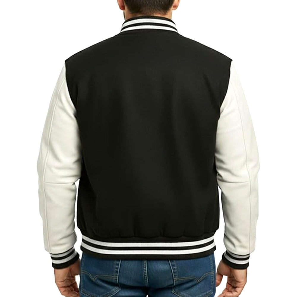 Luxury Men’s Two-Tone Varsity Jacket