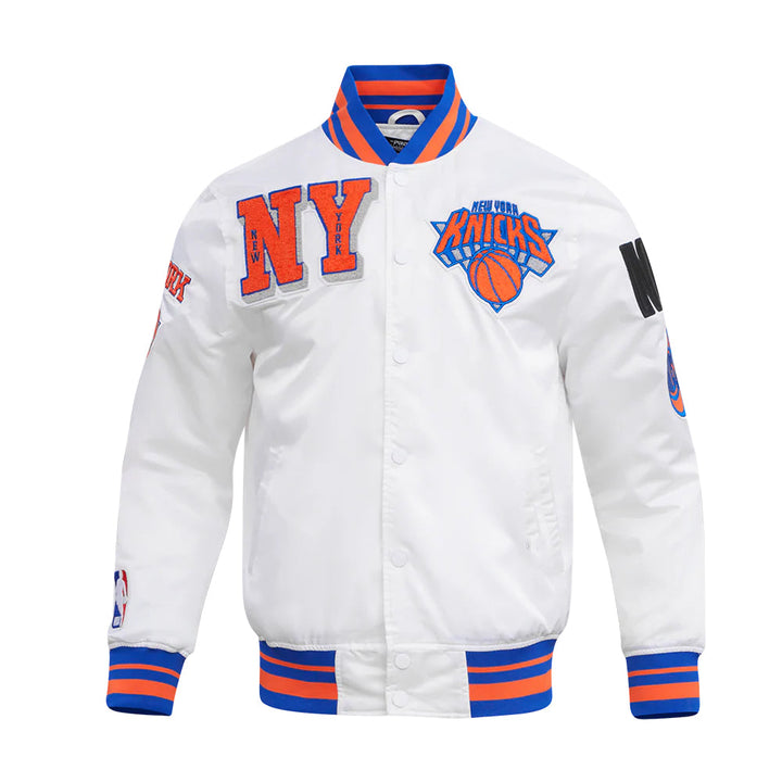 NBA NEW YORK KNICKS MASHUP MEN'S RIB SATIN JACKET