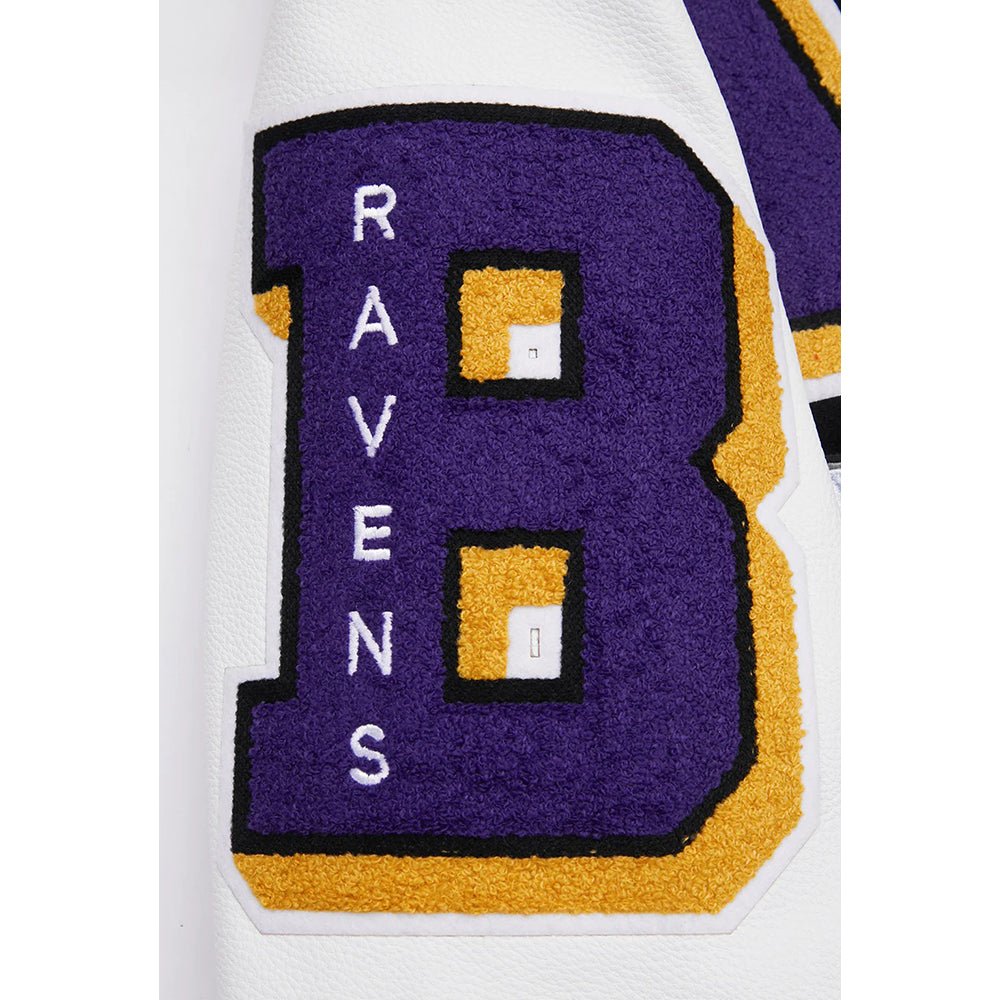 NFL BALTIMORE RAVENS MASHUP MEN'S RIB WOOL VARSITY JACKET