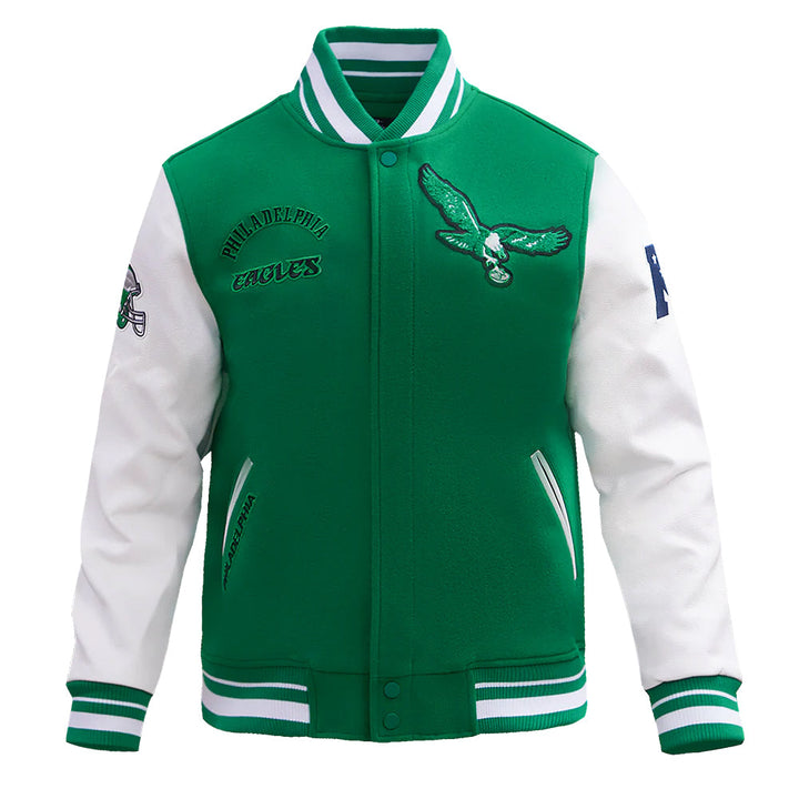 NFL PHILADELPHIA EAGLES RETRO CLASSIC MEN'S RIB WOOL VARSITY JACKET