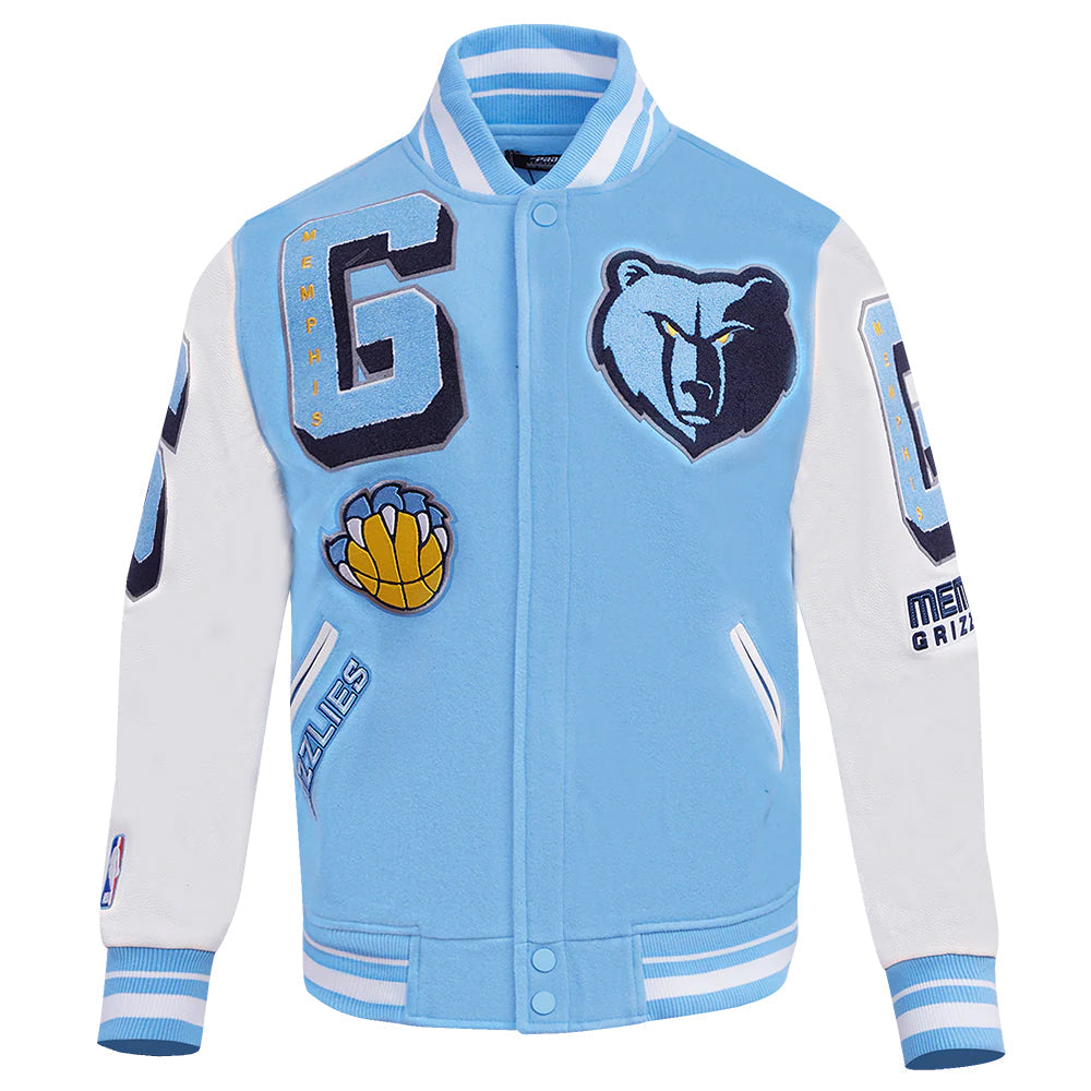 NBA MEMPHIS GRIZZLIES MASHUP MEN'S RIB WOOL VARSITY JACKET