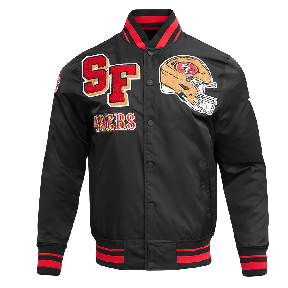 NFL SAN FRANCISCO 49ERS MASHUP MEN'S RIB SATIN JACKET