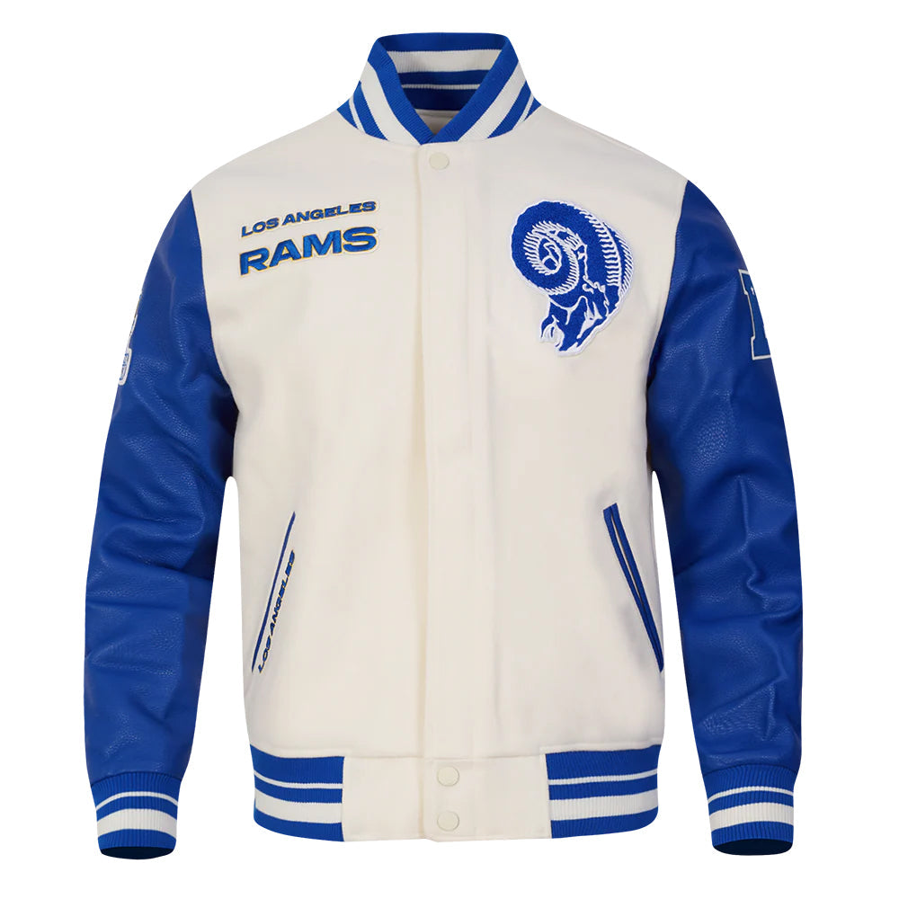 NFL LOS ANGELES RAMS RETRO CLASSIC MEN'S RIB WOOL VARSITY JACKET