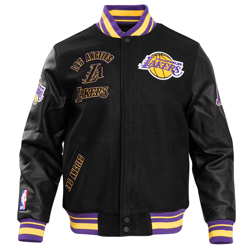 NBA LOS ANGELES LAKERS RETRO CLASSIC MEN'S RIB WOOL VARSITY JACKET