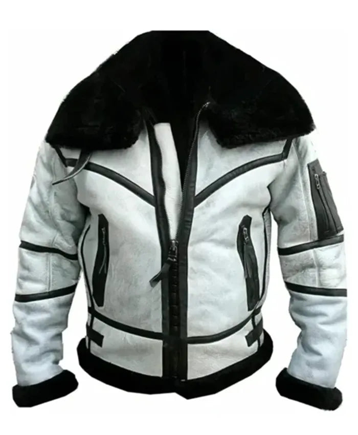 Todd RAF SF Bomber Flight Aviator White Jacket