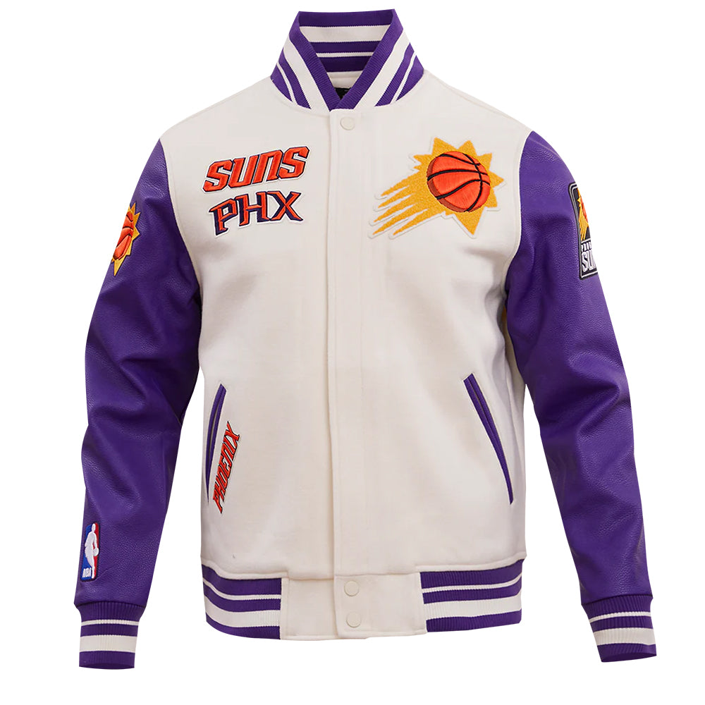 NBA PHOENIX SUNS RETRO CLASSIC MEN'S RIB WOOL VARSITY JACKET