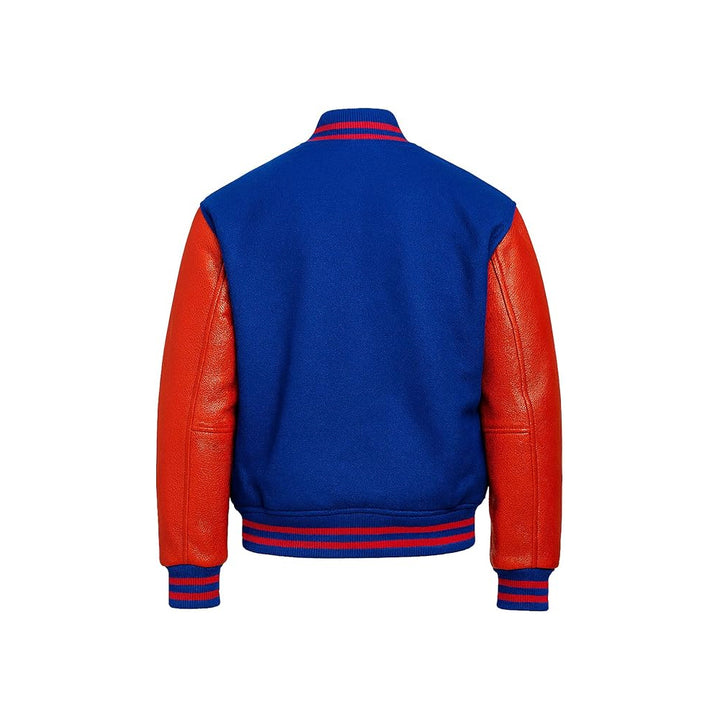 Classic Varsity Jacket with Premium Leather Sleeves
