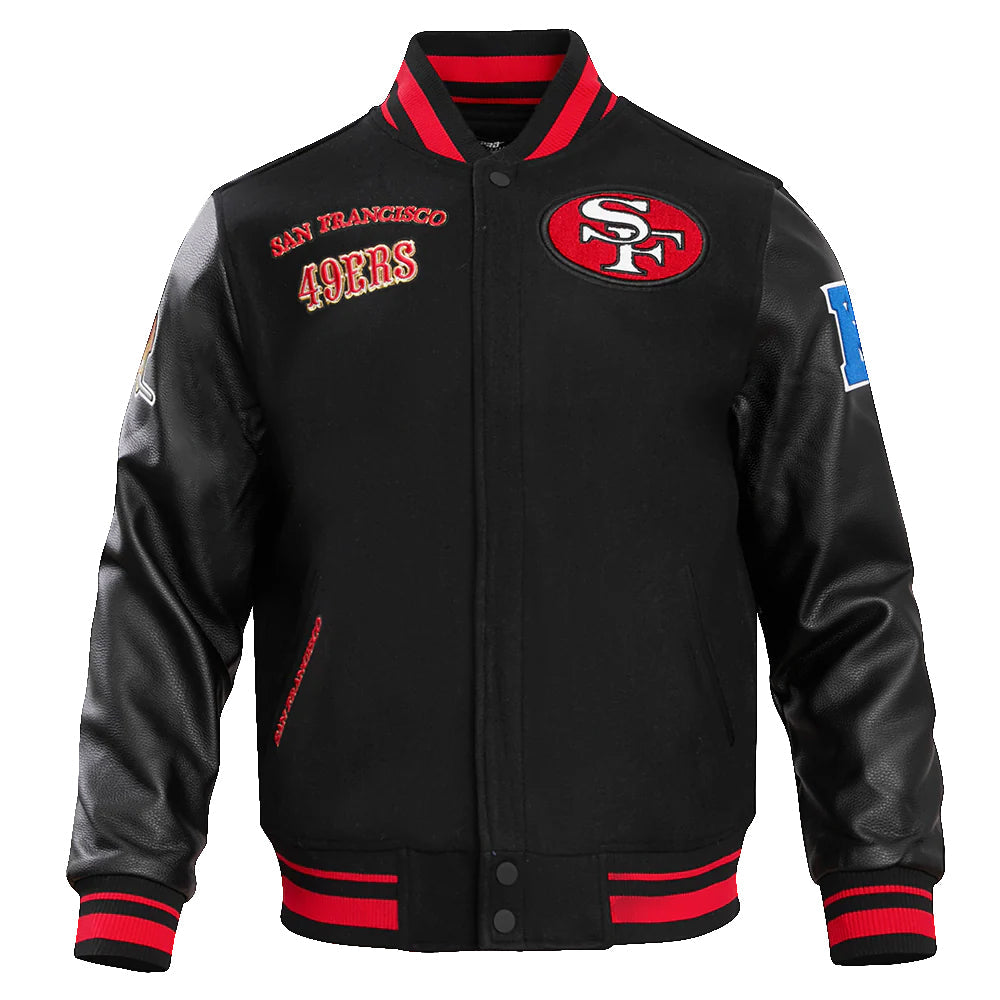 NFL SAN FRANCISCO 49ERS RETRO CLASSIC MEN'S RIB WOOL VARSITY JACKET