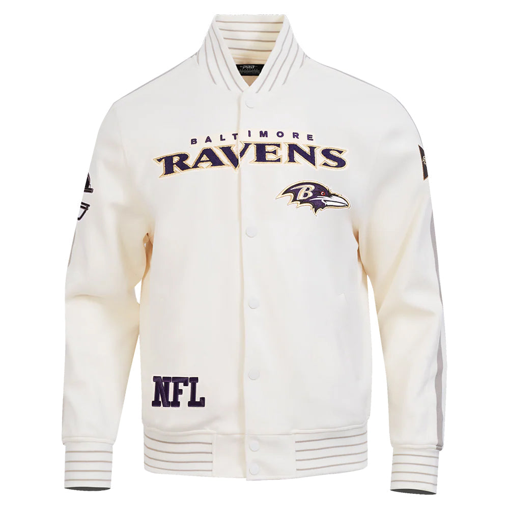 NFL BALTIMORE RAVENS PRO GAME DAY MEN'S DBL KNIT JACKET