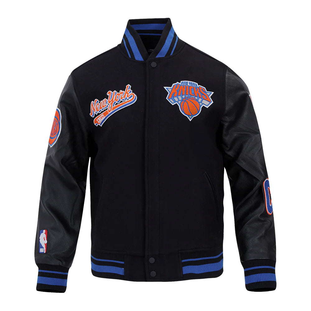 NBA NEW YORK KNICKS SCRIPT TAIL MEN'S RIB WOOL VARSITY