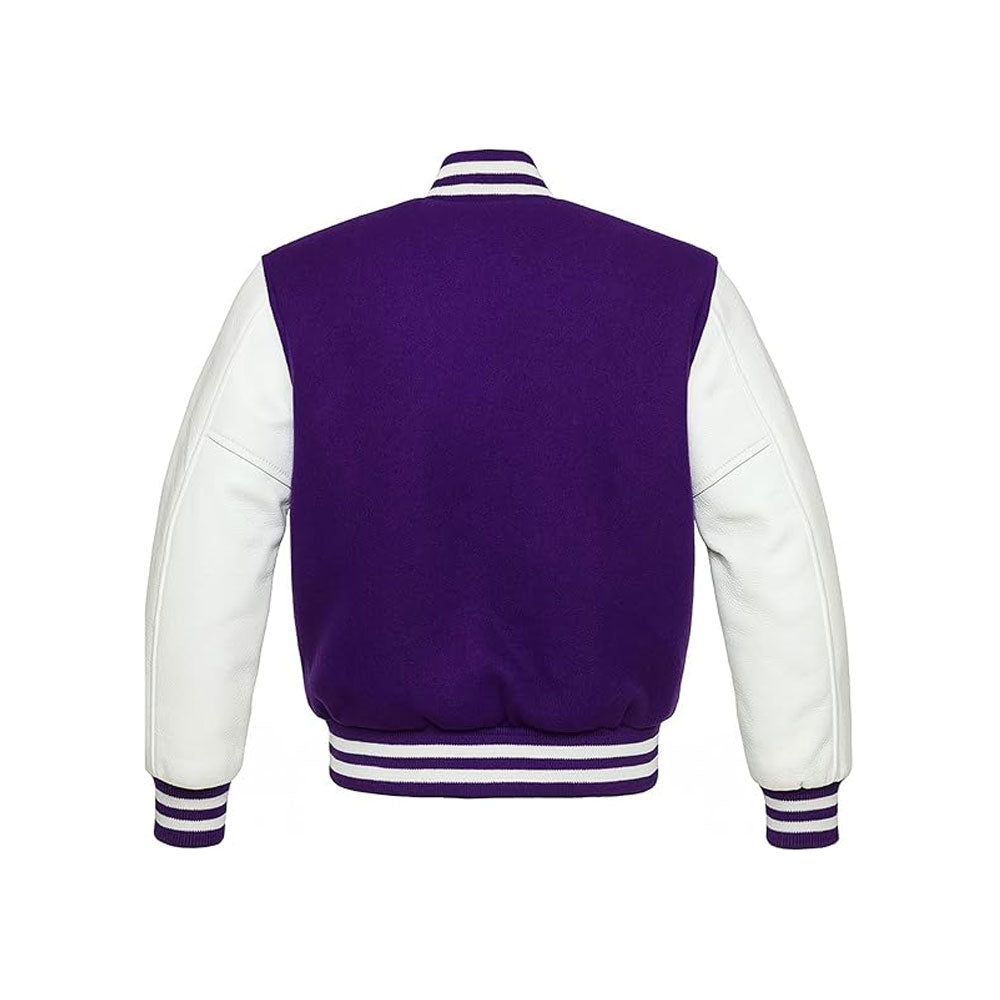 Classic American Varsity Jacket with Genuine Leather Arms