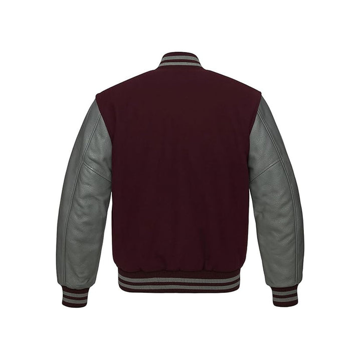 Timeless Letterman Jacket with Dual-Texture Leather Sleeves