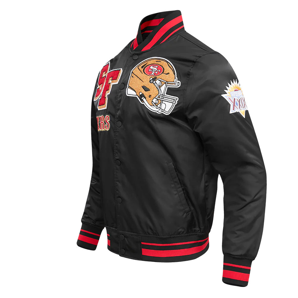 NFL SAN FRANCISCO 49ERS MASHUP MEN'S RIB SATIN JACKET