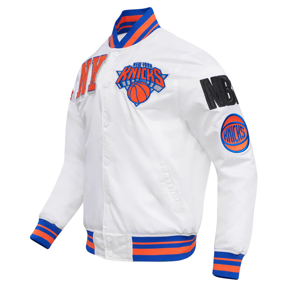NBA NEW YORK KNICKS MASHUP MEN'S RIB SATIN JACKET