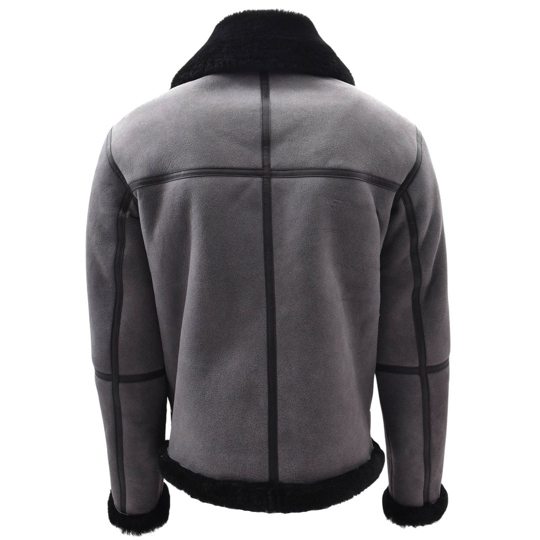 Original RAF Flying Sheepskin Jacket Tyler Grey Black
