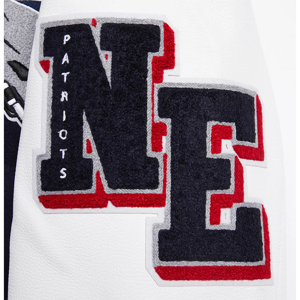 NFL NEW ENGLAND PATRIOTS MASHUP MEN'S RIB WOOL VARSITY JACKET