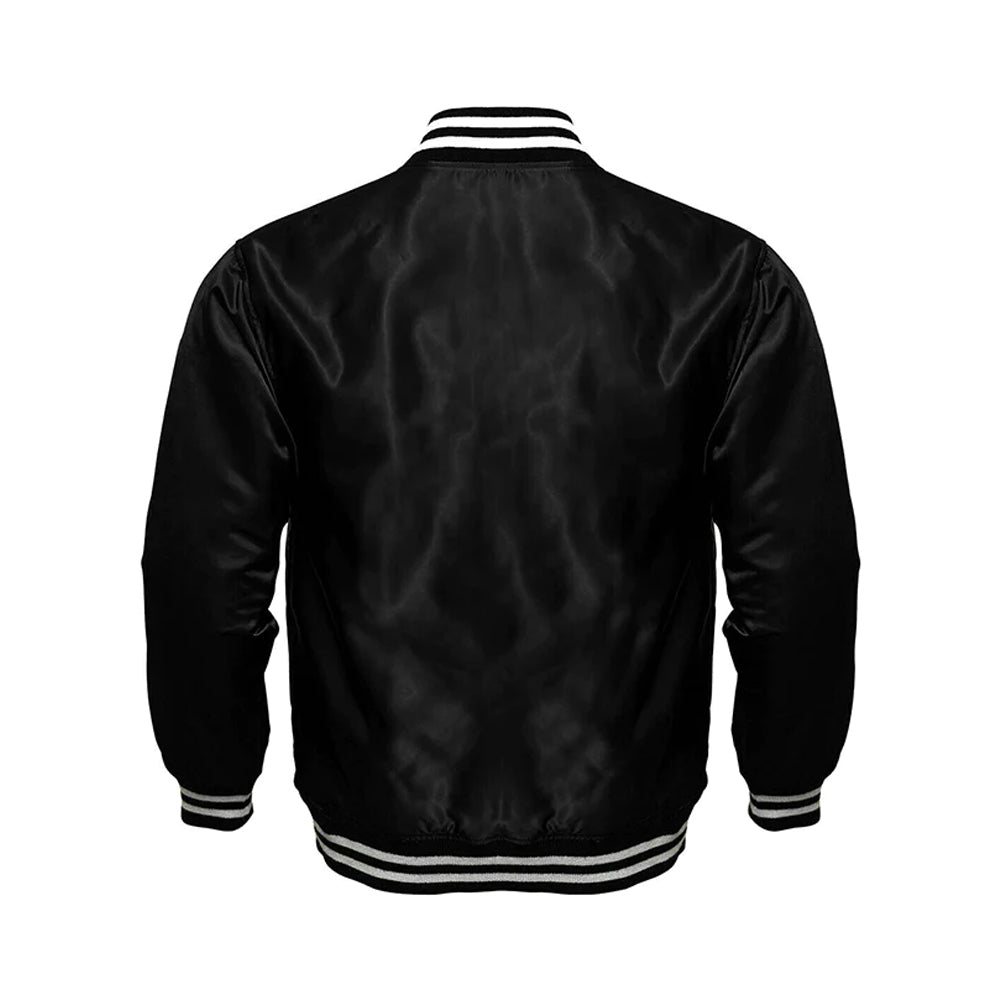 Dallas Cowboys Starter Locker Room Satin Varsity Full-Snap Jacket – Black