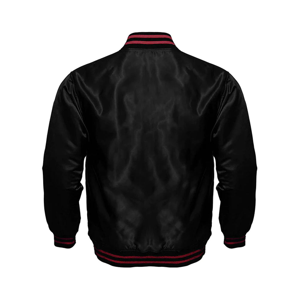 San Francisco Starter Locker Room Satin Varsity Full-Snap Jacket – Black