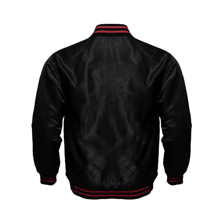 San Francisco Starter Locker Room Satin Varsity Full-Snap Jacket – Black