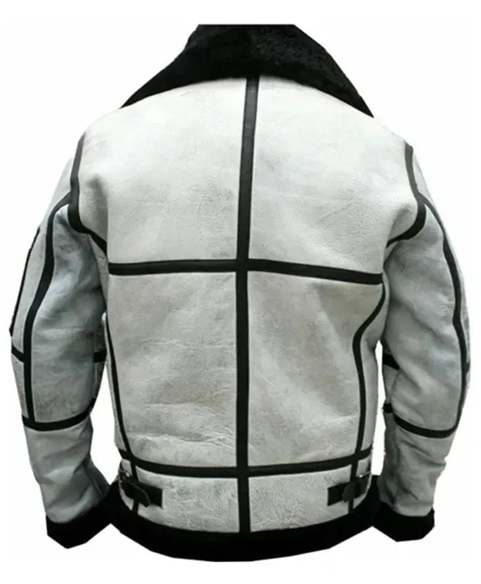 Todd RAF SF Bomber Flight Aviator White Jacket