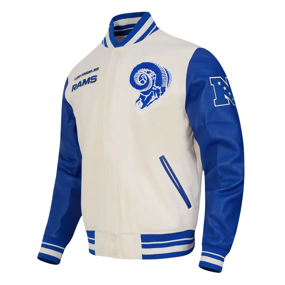 NFL LOS ANGELES RAMS RETRO CLASSIC MEN'S RIB WOOL VARSITY JACKET