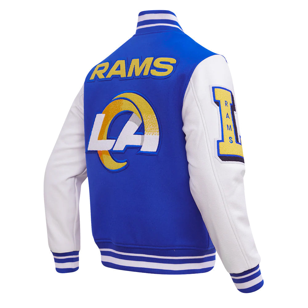 NFL LOS ANGELES RAMS MASHUP MEN'S RIB WOOL VARSITY JACKET
