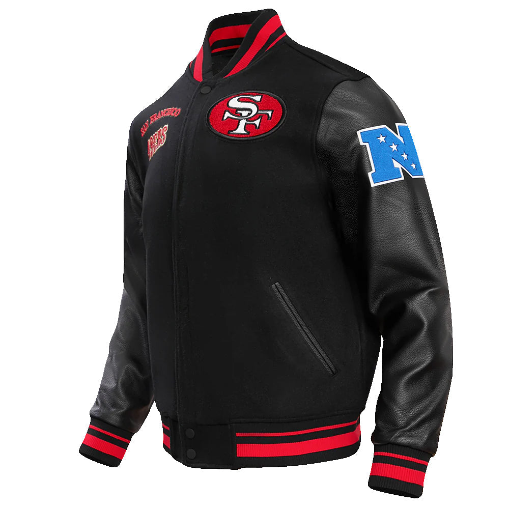 NFL SAN FRANCISCO 49ERS RETRO CLASSIC MEN'S RIB WOOL VARSITY JACKET
