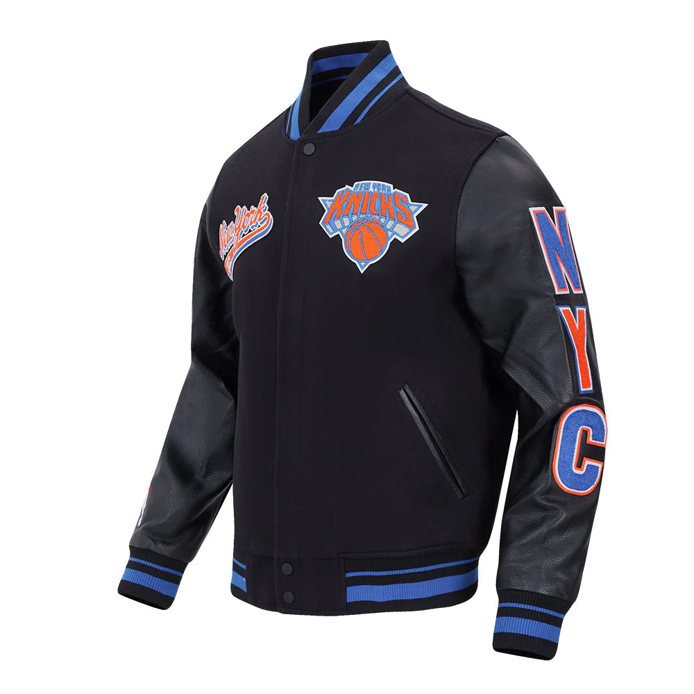 NBA NEW YORK KNICKS SCRIPT TAIL MEN'S RIB WOOL VARSITY