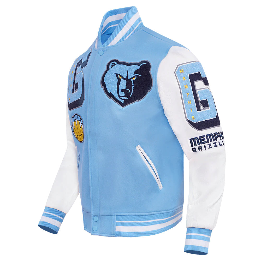 NBA MEMPHIS GRIZZLIES MASHUP MEN'S RIB WOOL VARSITY JACKET