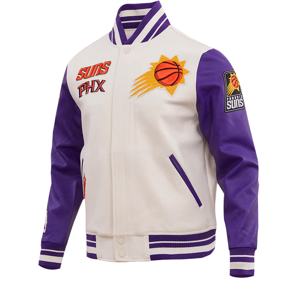 NBA PHOENIX SUNS RETRO CLASSIC MEN'S RIB WOOL VARSITY JACKET