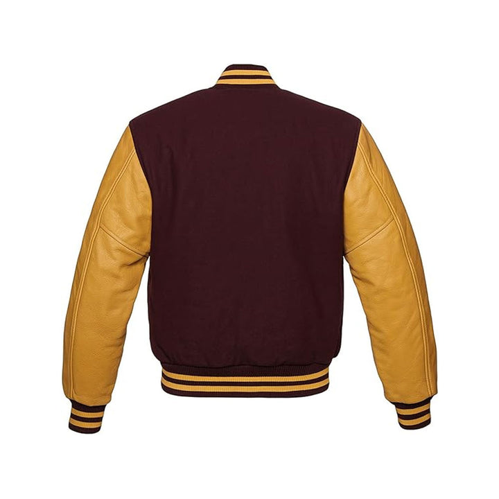 Iconic Campus Varsity Jacket with Real Leather Sleeves
