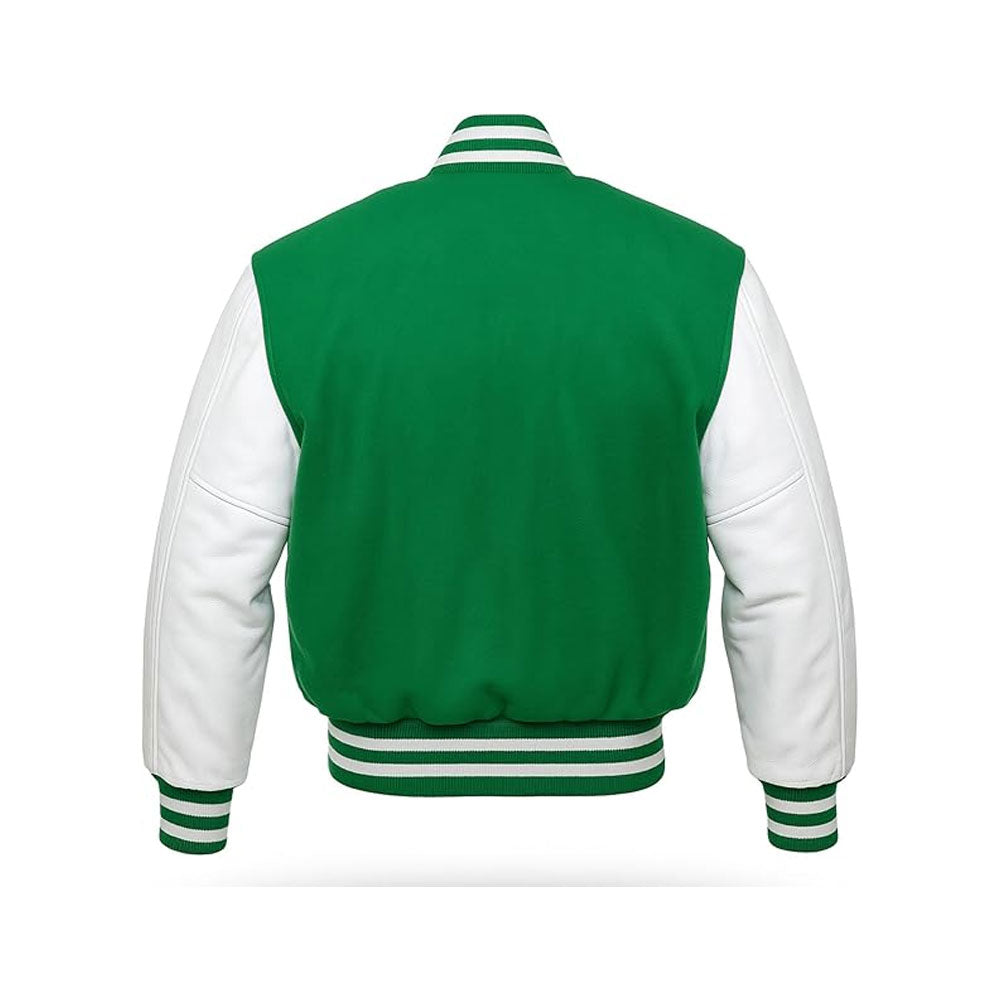 Premier Varsity Jacket with High-Quality Leather Sleeves