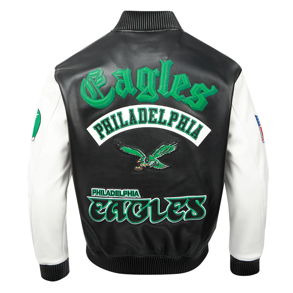 NFL PHILADELPHIA EAGLES BEST OF MEN'S LEATHER VARSITY JACKET