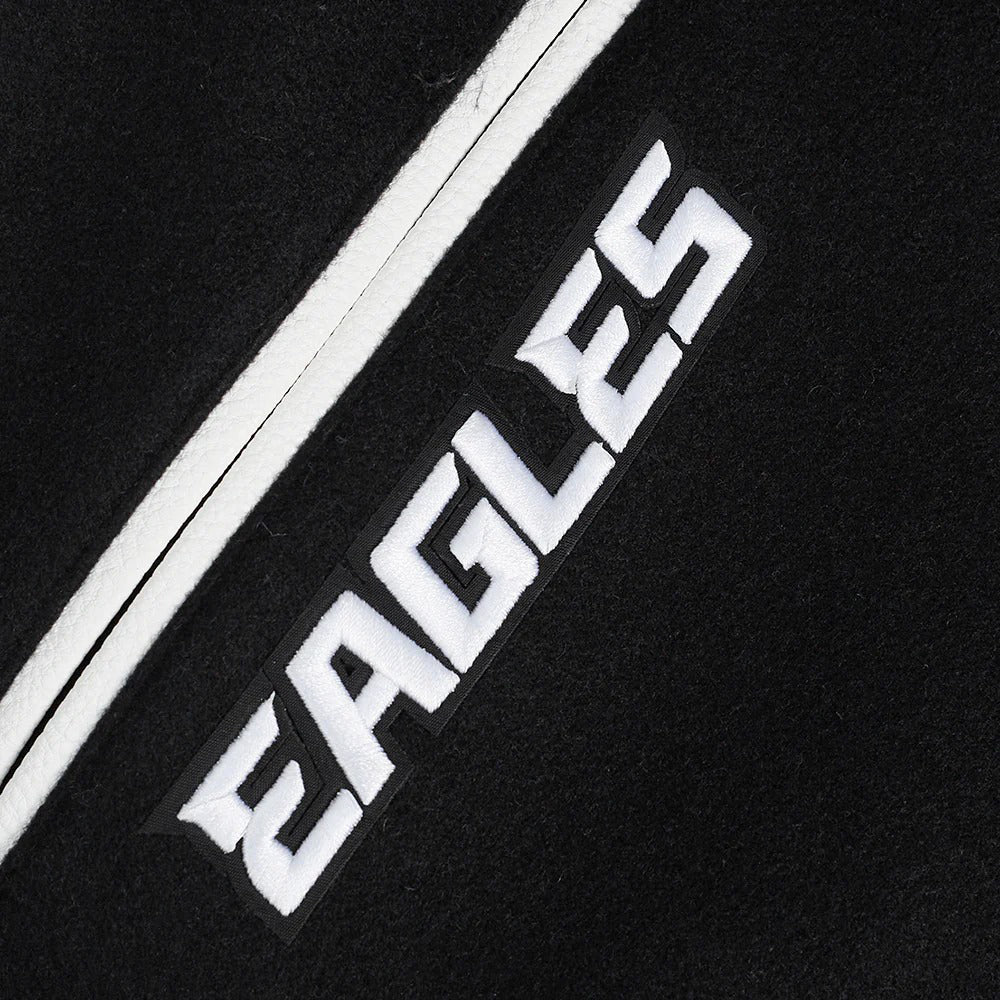 NFL PHILADELPHIA EAGLES TURN IT UP MEN'S RIB WOOL VARSITY JACKET