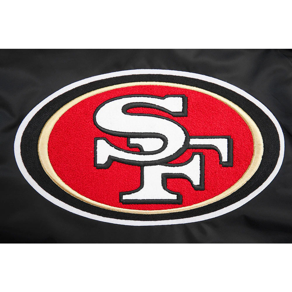 NFL SAN FRANCISCO 49ERS MASHUP MEN'S RIB SATIN JACKET
